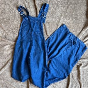 F21 overall denim jumper